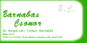 barnabas csomor business card