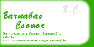 barnabas csomor business card